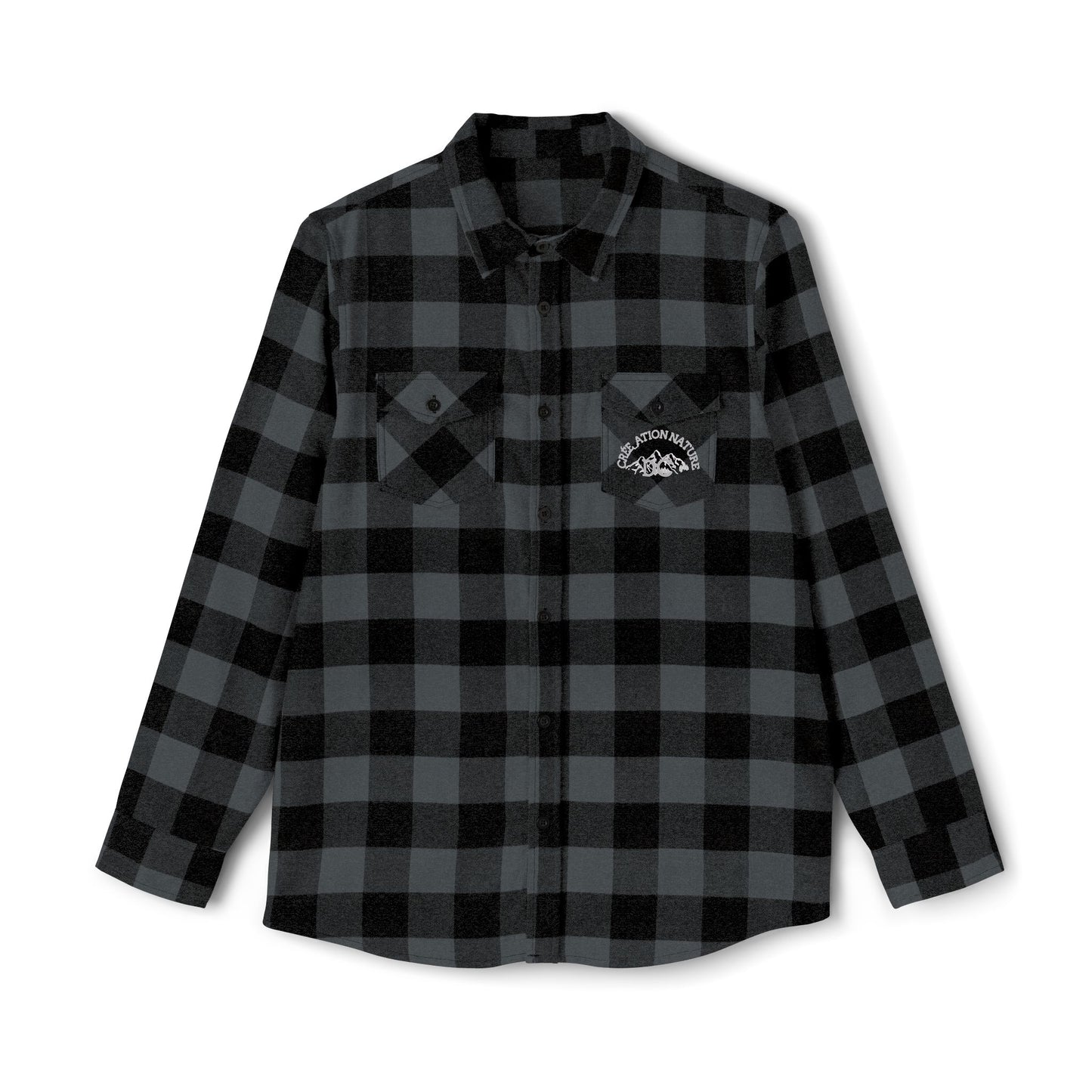 Adventure Ready Unisex Flannel Shirt with Outdoor Print-Crée_ation Nature DC