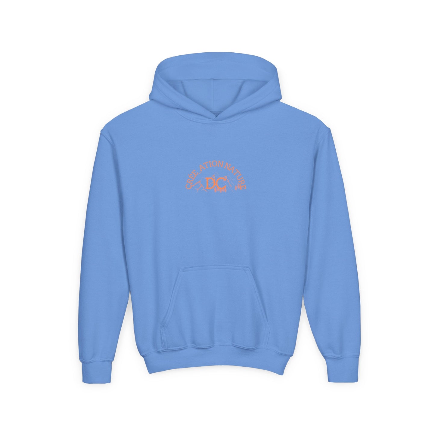 Youth Heavy Blend Hooded Sweatshirt - Nature Inspired Design with Motivational Text