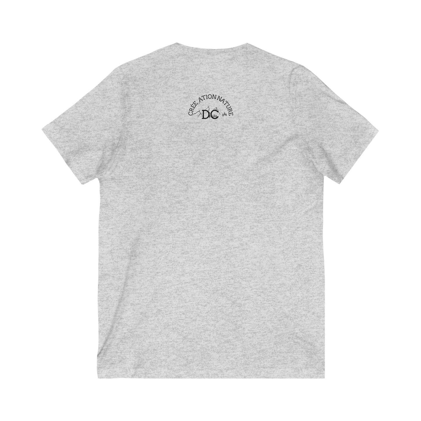 t-shirt unisexe en jersey à col en VAdventure Spirit Unisex V-Neck Tee -Crée_Ation Nature DC