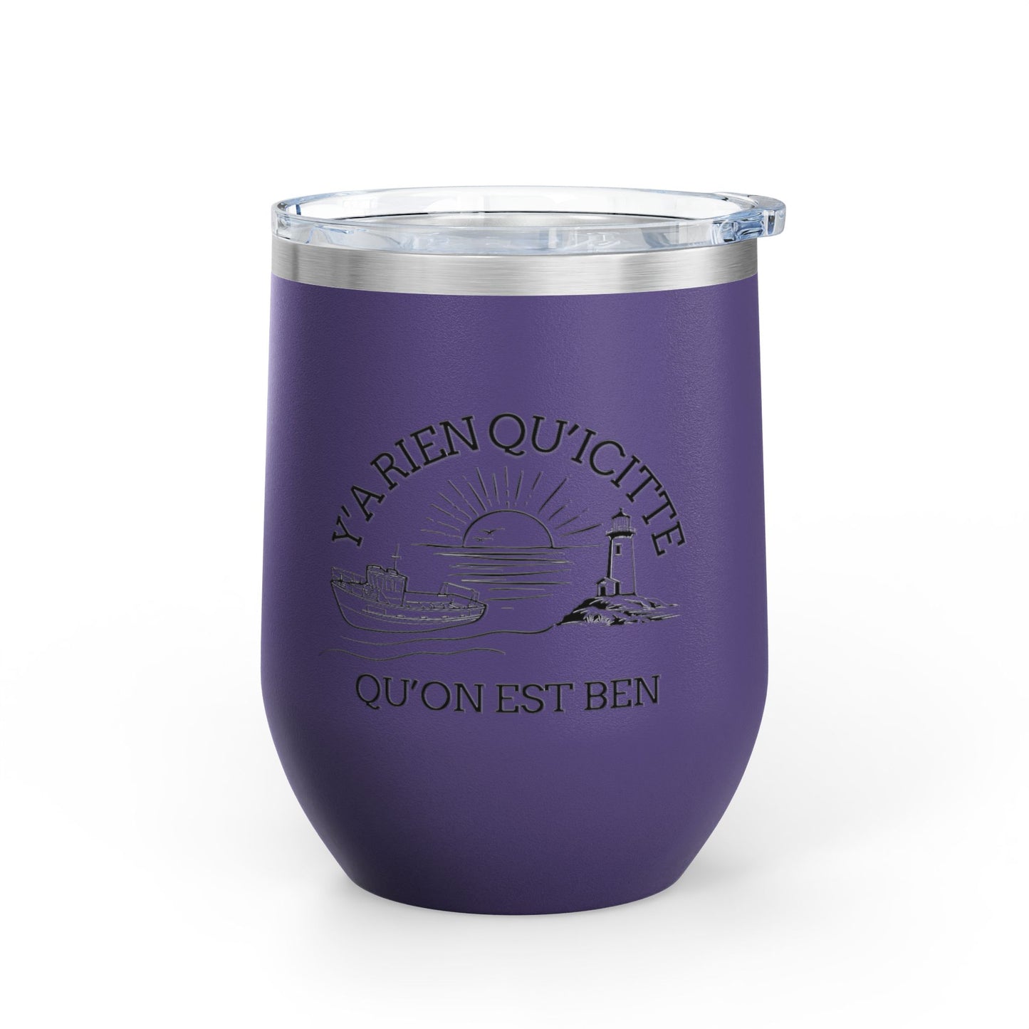 Chic Wine Tumbler - 12oz Inspirational Travel Mug with Nautical Design - Crée_ation Nature DC