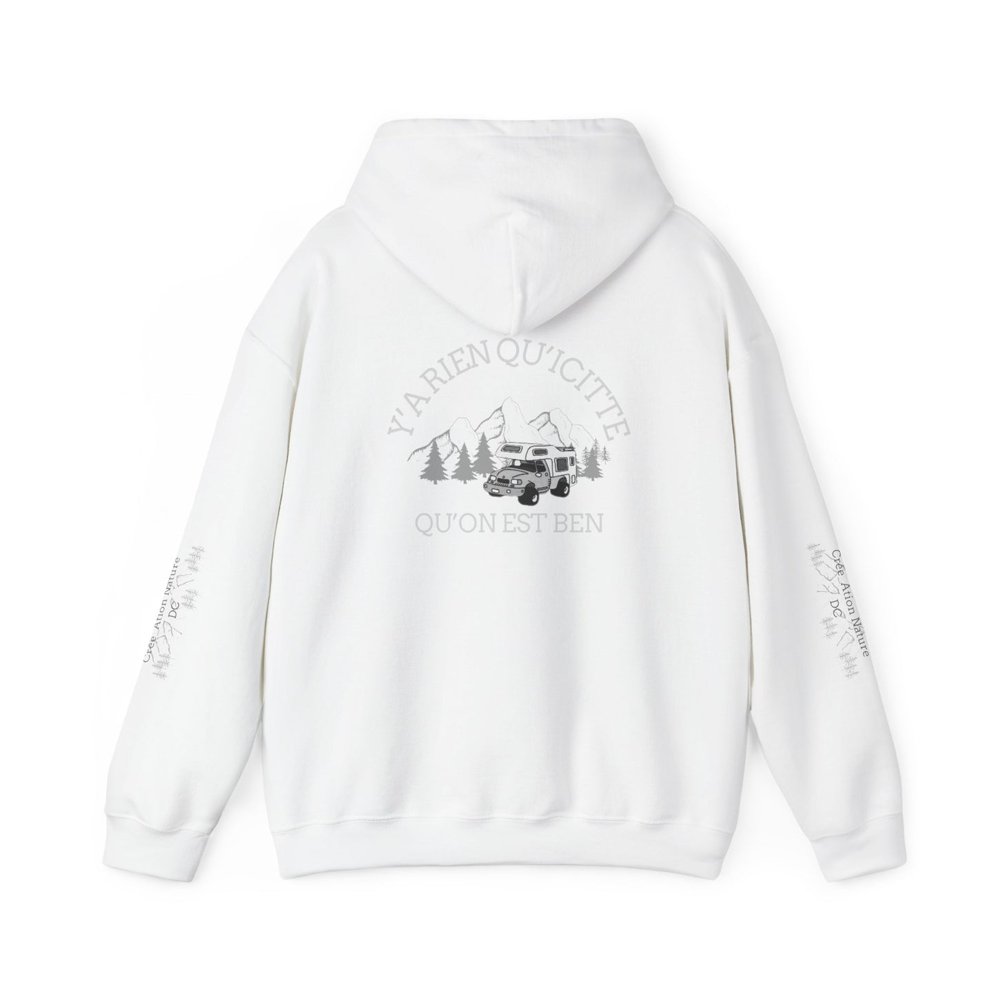 Sweats à capuche Unisex Heavy Blend™ Hooded Sweatshirt - Cozy Adventure Vibes with Motivational Quote-Crée_ation Nature DC