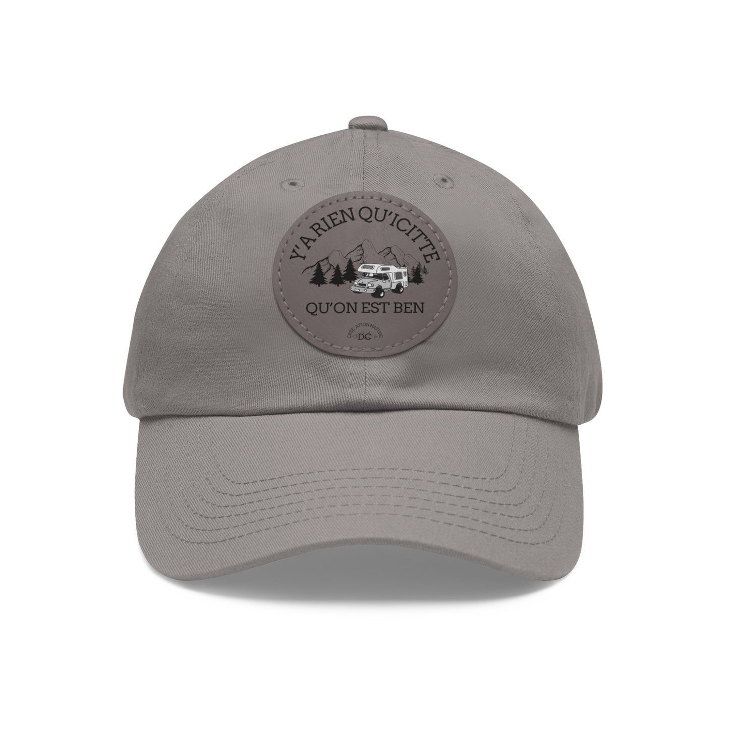 Casual Dad Hat with Leather Patch - Perfect Gift for Outdoor Lovers - Crée_ation Nature DC