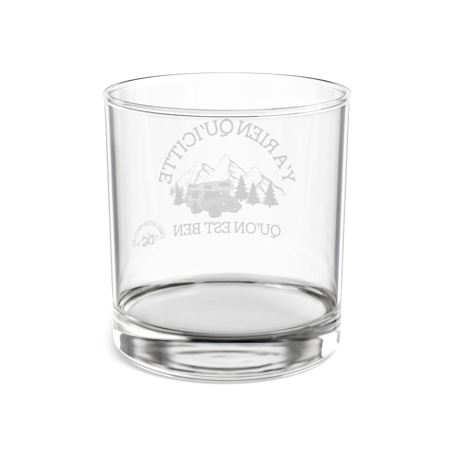 verre Rocks - Adventure Rocks Glass - 10oz with 'Y'a rien qu'icitte, qu'on est ben' Design- Crée_Ation Nature DC