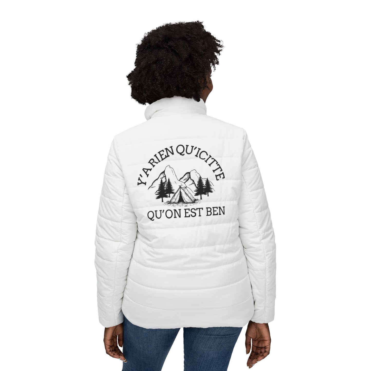 Women's Cozy Puffer Jacket with Outdoor Adventure Design-Crée_ation Nature DC