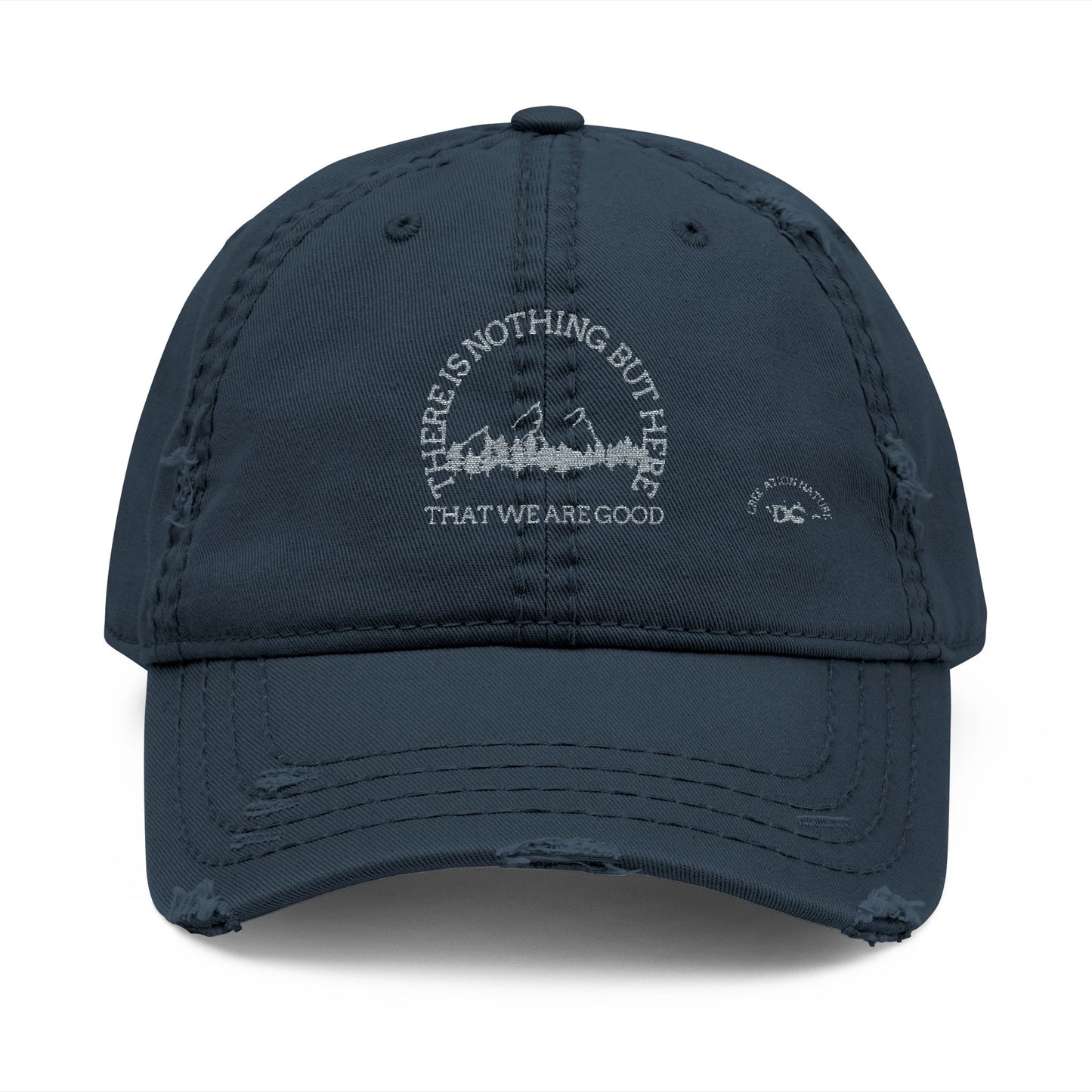 Vintage Distressed Dad Hat with Embroidery | Casual Style for Everyday Wear - Crée_ation Ation Nature DC