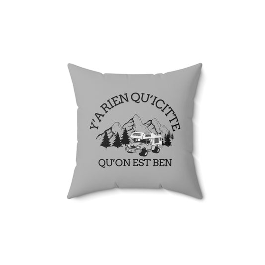 Adventure-Inspired Square Pillow with Nature Design - Crée_ation Nature DC
