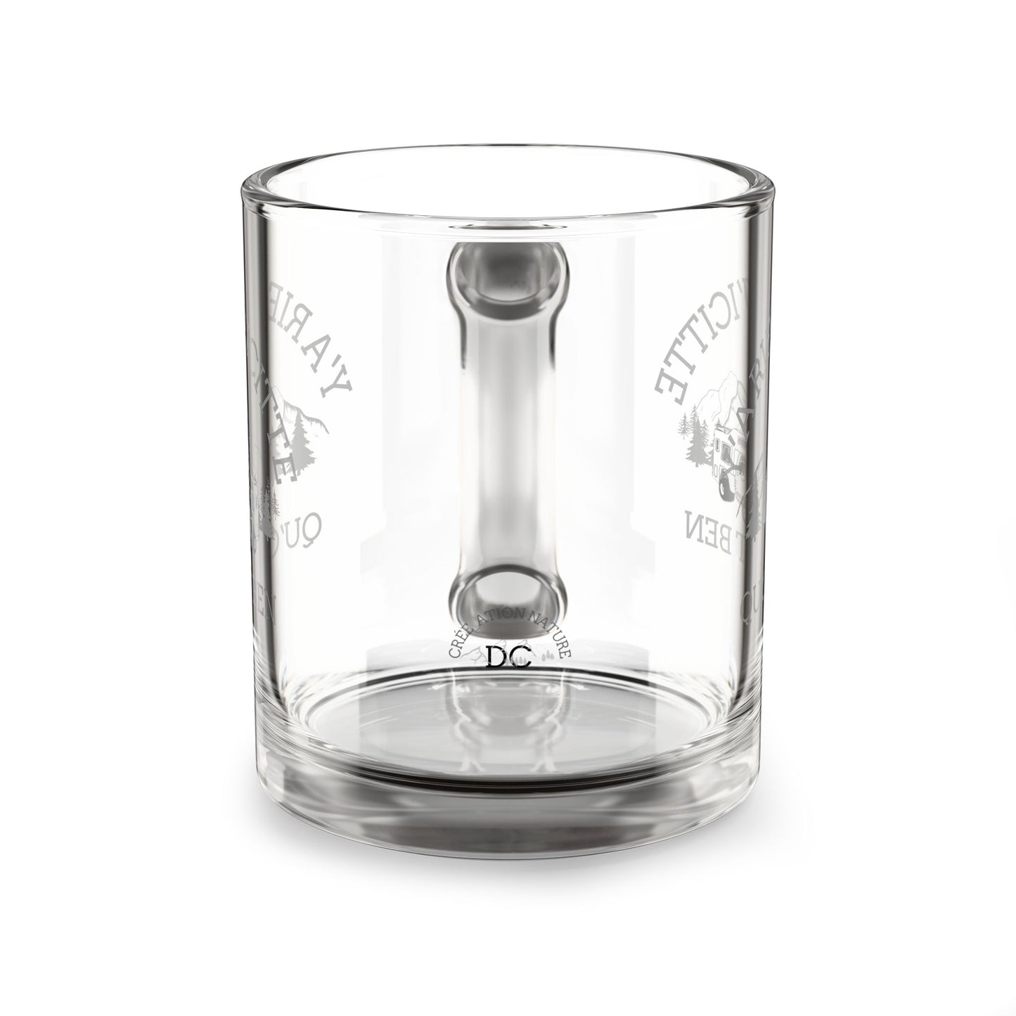 Tasse  Adventure Camp Glass Mug, 10oz - Qu'on Est Ben