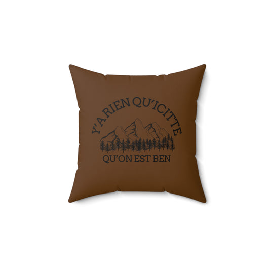 coussin nature Y'ARien Qu'citte Mountain-Themed Throw Pillow - Cozy Decorative Cushion for Home Decor Crée_ation Nature DC