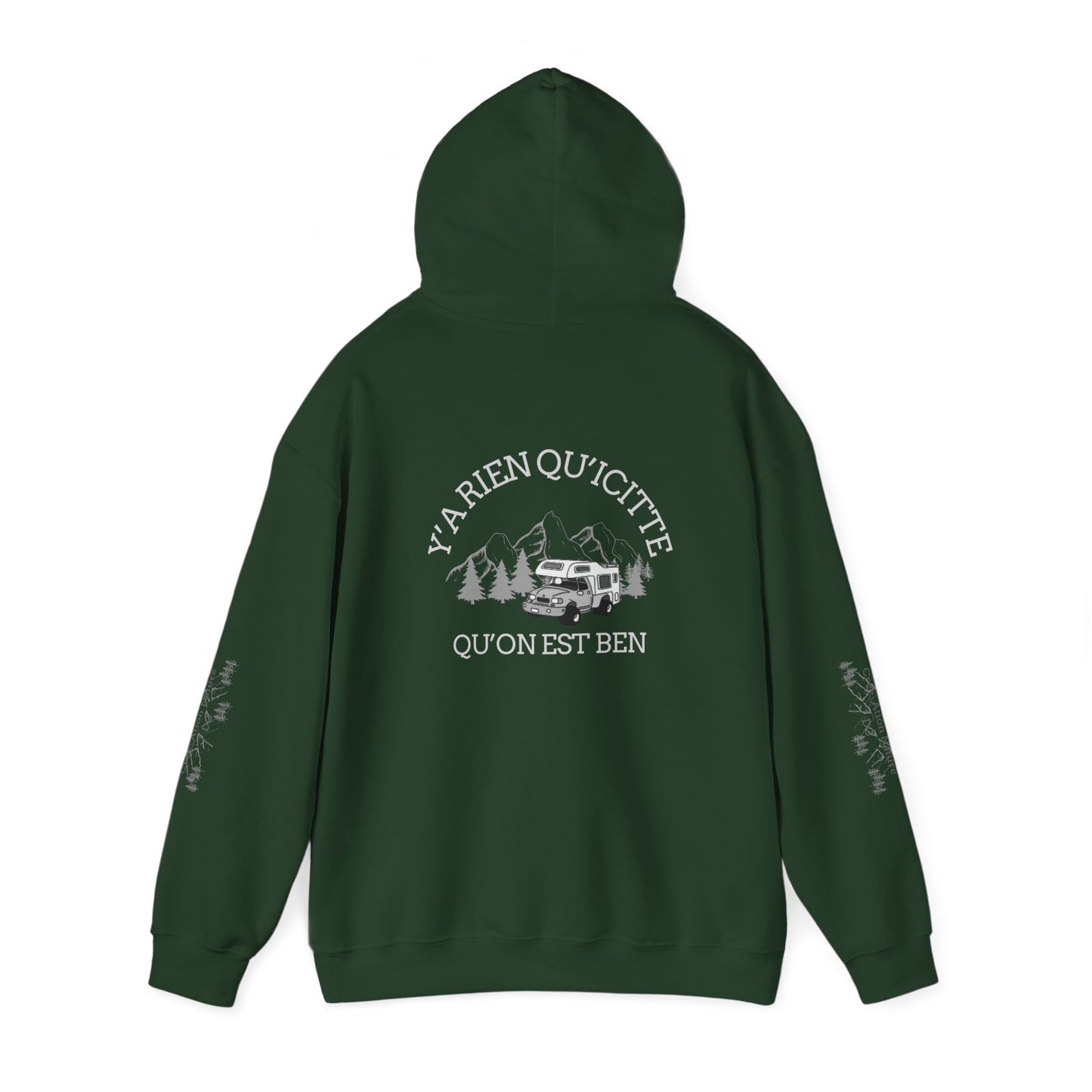 Sweats à capuche Unisex Heavy Blend™ Hooded Sweatshirt - Cozy Adventure Vibes with Motivational Quote-Crée_ation Nature DC