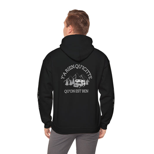 Sweats à capuche Unisex Heavy Blend™ Hooded Sweatshirt - Cozy Adventure Vibes with Motivational Quote-Crée_ation Nature DC