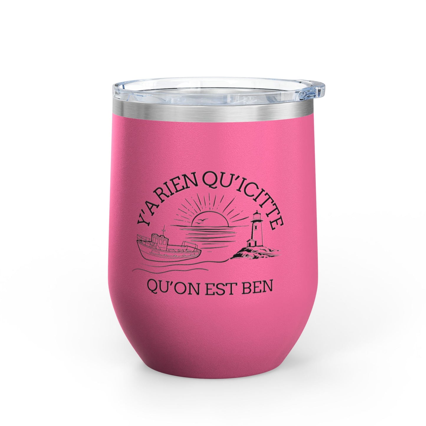 Chic Wine Tumbler - 12oz Inspirational Travel Mug with Nautical Design - Crée_ation Nature DC