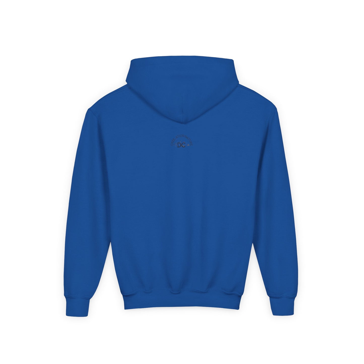 Youth Hooded Sweatshirt with Mountain Design "Y'a Rien Qu'citte"- Crée_ation Nature DC