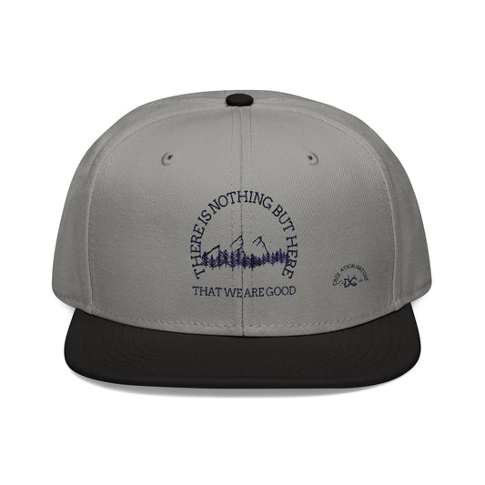 Embroidered Snapback Hat - "There Is Nothing But Here" - Crée_ation Nature DC