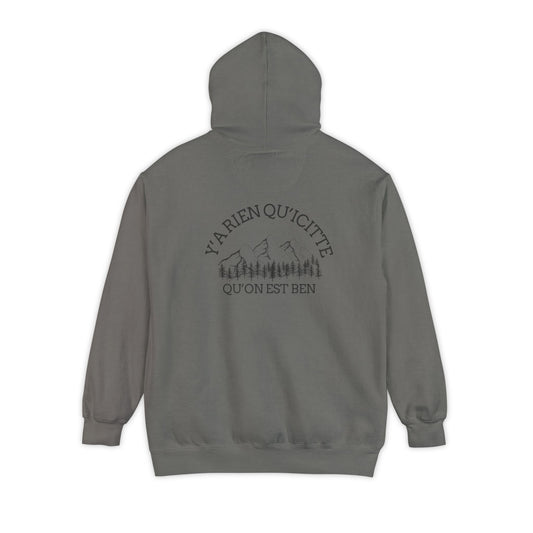 Sweats a capuche Nature-Themed Unisex Garment-Dyed Hoodie with Inspirational Quotes-Crée_ation Nature DC