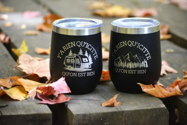 Tasse isolée gravé au laser 