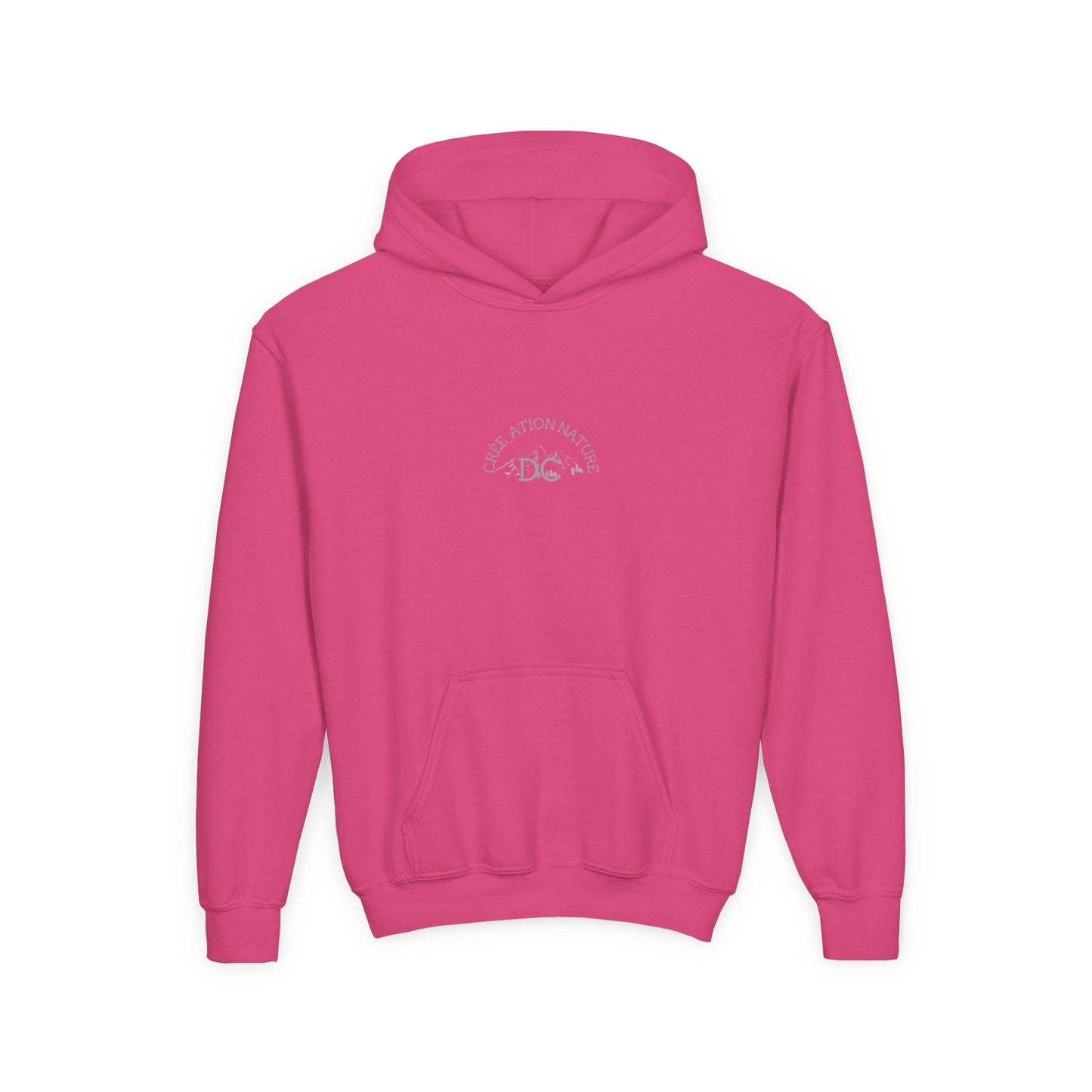Youth Heavy Blend Hooded Sweatshirt - 'Creation Nature' & 'Ya Rien Quitté' Nature Inspired Design Crée_ation Nature DC