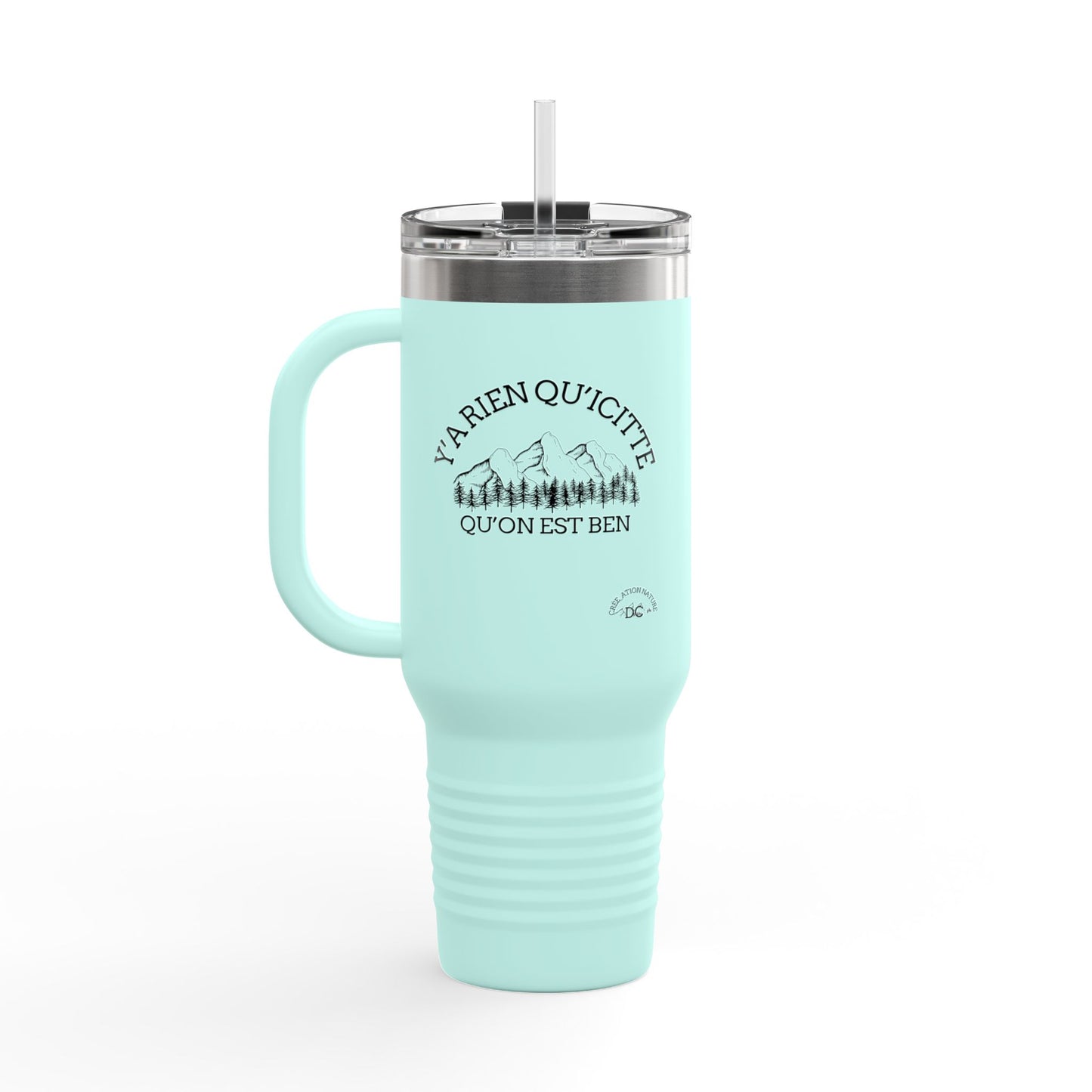 40oz Insulated Travel Mug with Bear Paw Design - Perfect for Camping and Outdoor Adventures Crée_ation Nature DC