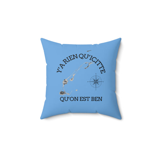Coastal Inspiration Pillow – 'Y'a rien qu'icitte qu'on est ben' – Home Decor - Crée_ation Nature DC