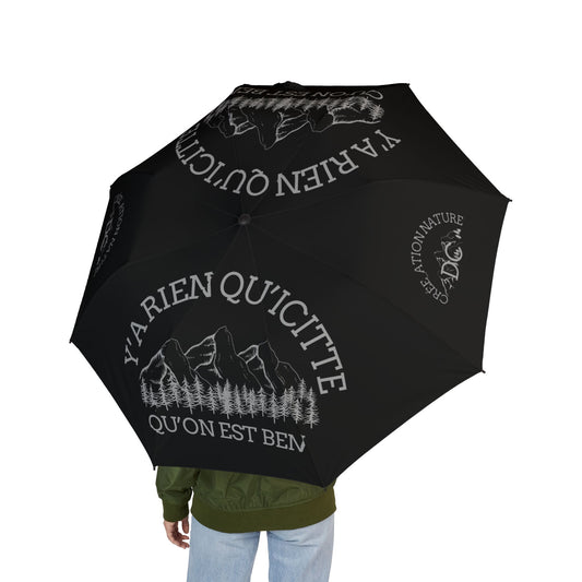 parapluie pliable semi-automatique-Adventure Ready Semi-Automatic Foldable Umbrella with Mountain Design-Crée_Ation Nature DC