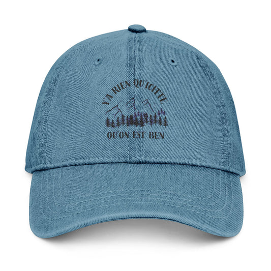 Embroidered Denim Hat - Nature Inspired Design - Crée_ation Nature DC