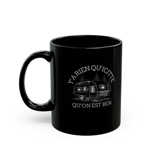 Tasse Vintage Camper Black Mug | Perfect for Coffee Lovers & Road Trip Enthusiasts | Gift for Celebrations & Every Day