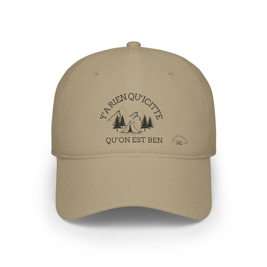 Adventure-Ready Low Profile Baseball Cap with Inspirational Quote-Crée_ation Nature DC
