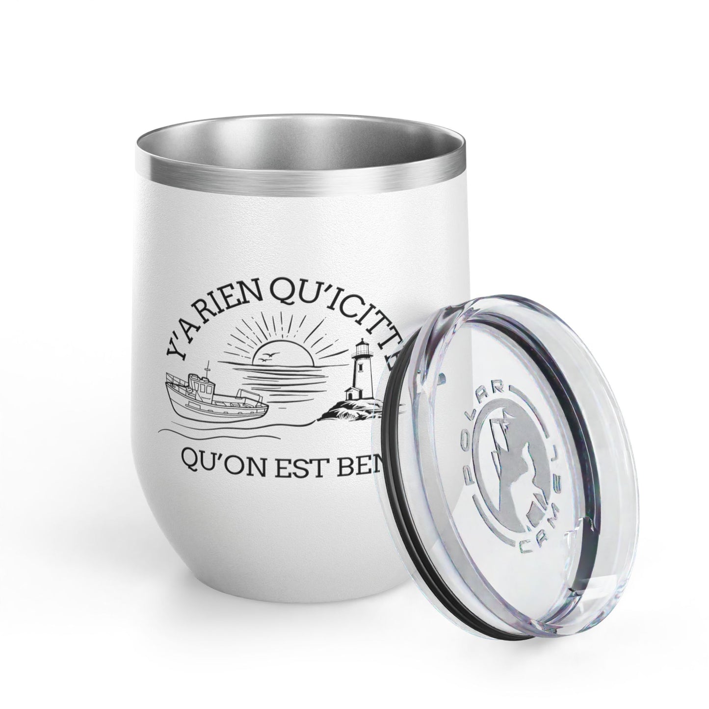 Chic Wine Tumbler - 12oz Inspirational Travel Mug with Nautical Design - Crée_ation Nature DC