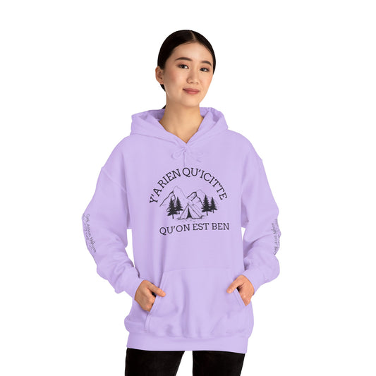 sweat-shirt à capuche unisexe - 'Y'A RIEN QU'ICITTE - Qu'On Est Ben'-Crée_ation Nature DC