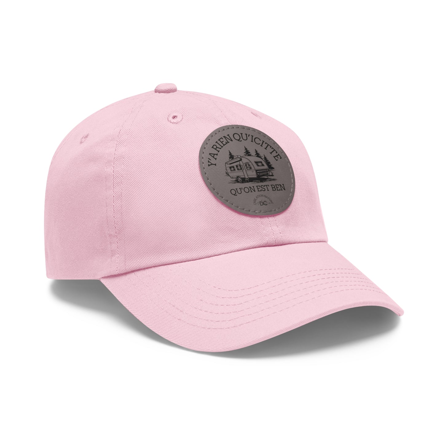Casual Dad Hat with Leather Patch - "La Rien Qu'Quitte" - Crée_ation Nature DC