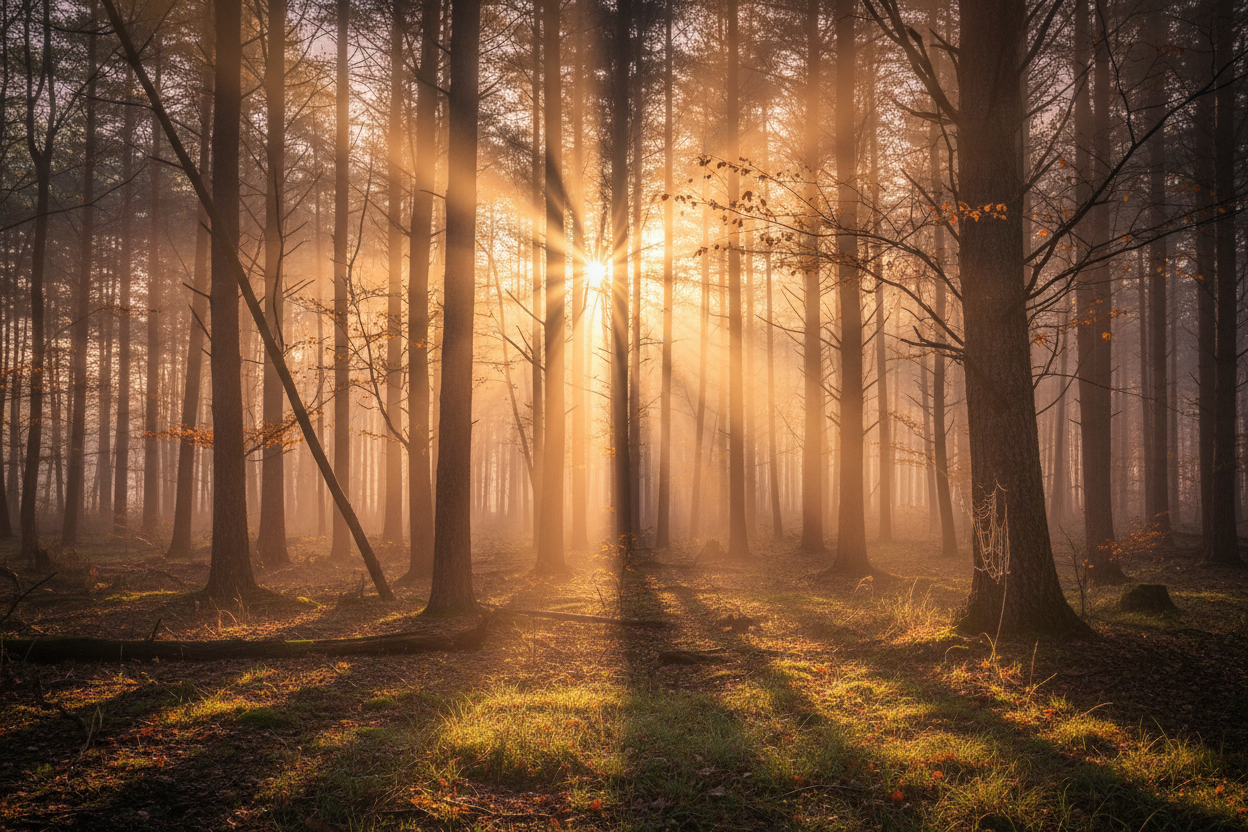 bois lever du soleil