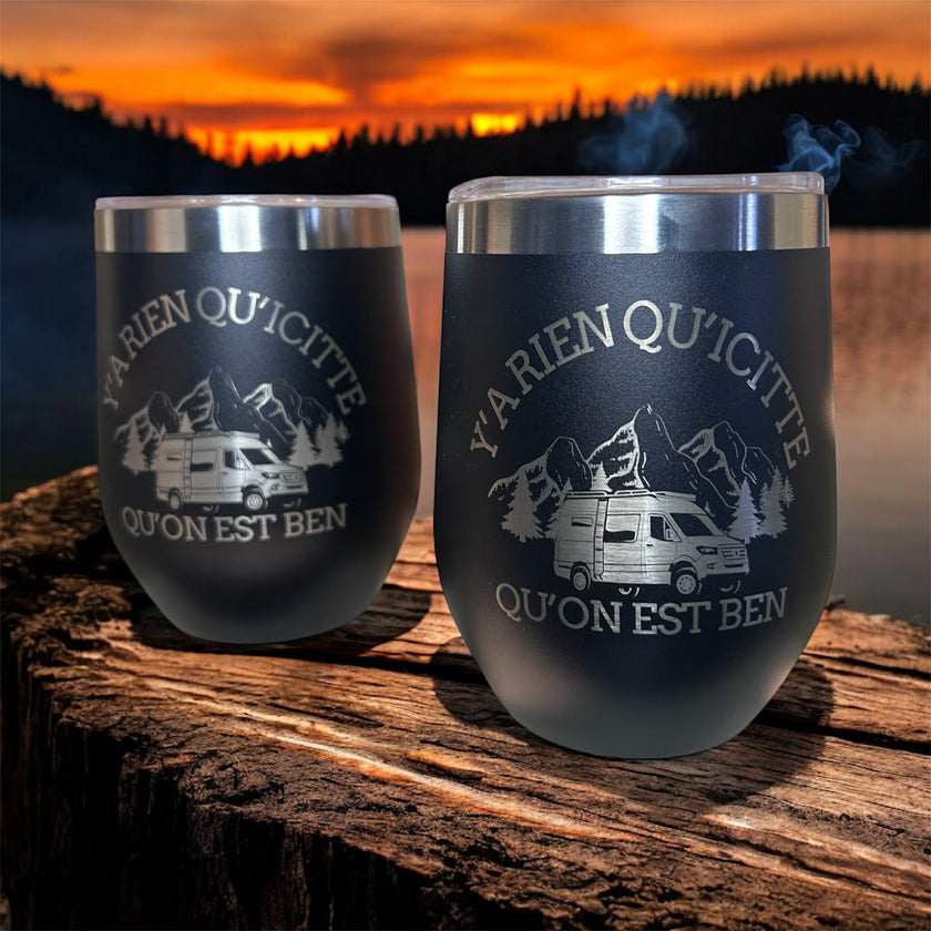 NOUVEAU ! Tasse isolée gravé au laser Vanlife 