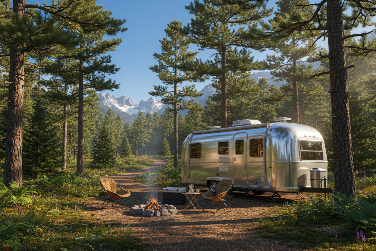 camping roulotte nature