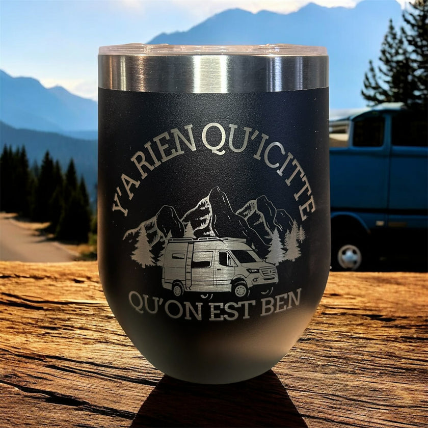 NOUVEAU ! Tasse isolée gravé au laser Vanlife 